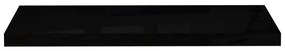 Prateleira de parede suspensa 80x23,5x3,8 cm MDF preto