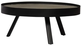 Mesa de centro com tampo em cimento 74x32cm