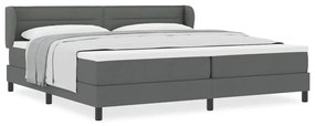 Cama Box Spring com Colchão vidaXL Cinza Escuro 200x200 cm Tecido