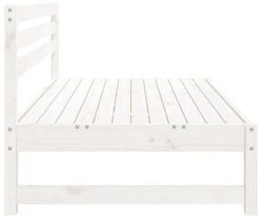 Sofá de centro para jardim 120x80 cm pinho maciço branco