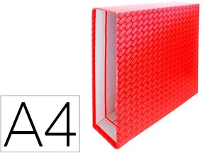 Caixa para Pasta de Arquivo de Alavanca Cartão Forrado Elba Din A4 Lombada 85 mm Vermelho