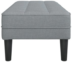 Banco vidaXL Cinza claro 113x57x39 cm Tecido