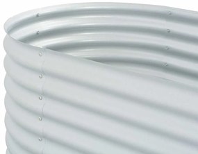Canteiro elevado de jardim aço galvanizado 400x80x81cm prateado