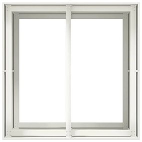 Vaso floreira 80x80x80 cm aço branco