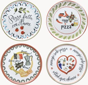 Pratos de pizza em porcelana Cinzia, conjunto de 4