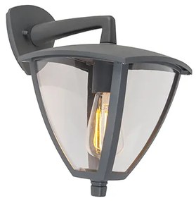 Lanterna de parede exterior clássica cinzento escuro IP44 - Platar