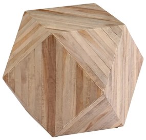 vidaXL Mesa de apoio em teca recuperada 40x40x40 cm
