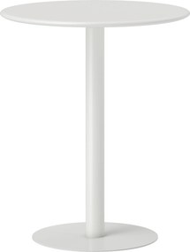 Mesa de Refeição Redonda para 2 Pessoas (CADEIRAS NÃO INCLUIDAS) Mesa de Cozinha de Aço para Interior e Exterior Ø60x72 cm Branco
