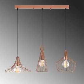 Candeeiro Chandelier Mezopotamya – Cobre – 110 x 37 cm