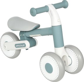 AIYAPLAY Bicicleta sem Pedais para Bebê 1-2 Anos Dobrável, Assento Ajustável, Direção Limitada a 135°, Pneus EVA Silenciosos, 52x23x36,5cm, Azul | Aosom Portugal