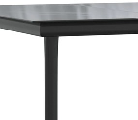 7 pcs conjunto de jantar p/ jardim c/ almofadões vime PE preto