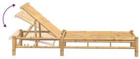 Espreguiçadeira 55x199x30 cm bambu