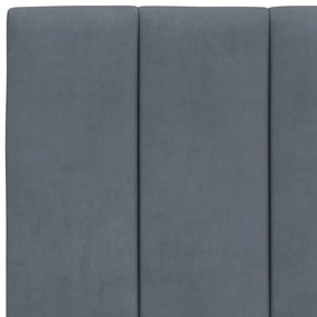 Estrutura de cama c/ luzes LED 80x200 cm veludo cinzento-escuro
