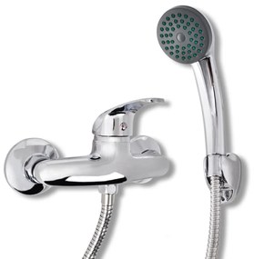 vidaXL Conjunto chuveiro torneira monocomando cromado