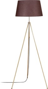 Candeeiro de Pé Tripod – Castanho – 65 x 65 cm, Altura 165 cm