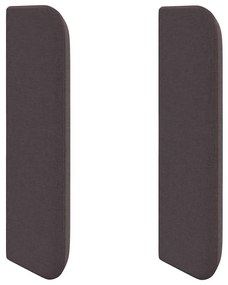 Arestas de Cabeceira 2 pcs Quadradas de Tecido Castanho Escuro