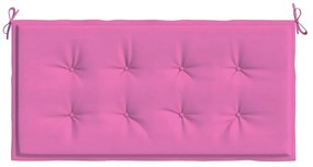 Almofada para Banco de Jardim Rosa 120x50x4 cm Tecido Oxford