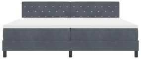 Cama Box com Colchão vidaXL Cinza Escuro 200x200 cm Veludo