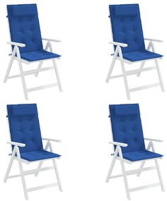 Almofadões cadeira encosto alto 4 pcs tecido oxford azul real