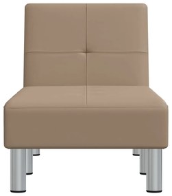 Chaise longue couro artificial cor cappuccino