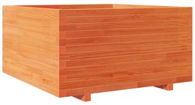 Vaso/floreira de jardim 90x90x49,5 cm pinho maciço castanho mel