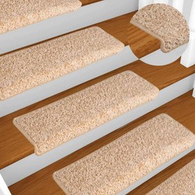 Tapetes de escadas 30 pcs 65x21x4 cm dourado