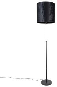 Candeeiro de pé preto abajur preto 40 cm ajustável - PARTE Moderno