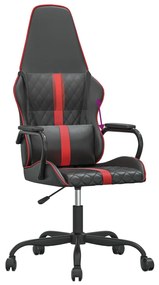 Cadeira de gaming couro artificial preto e vermelho