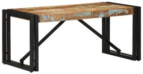 vidaXL Mesa de centro multicor 80x40x35 cm madeira maciça recuperada