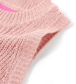Colete de malha para criança rosa-claro 116