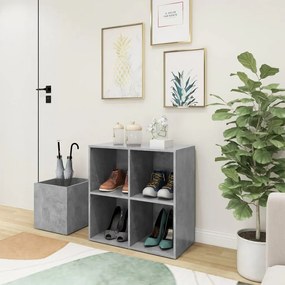 vidaXL Sapateira de corredor 105x35,5x70 derivados de madeira cinzento