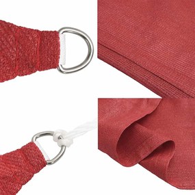 Para-sol estilo vela 160 g/m² 2x3 m PEAD vermelho