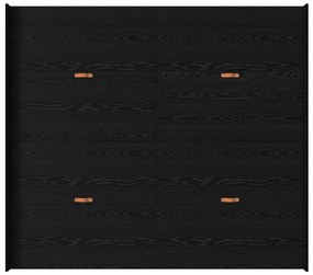 Estrado de cama com arrumação Carvalho preto 180 x 200 cm