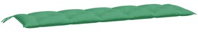 Almofadões banco jardim 2 pcs 180x50x7cm tecido oxford verde