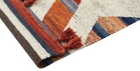 Tapete Kilim em lã multicolor 140 x 200 cm MRGASHAT Beliani