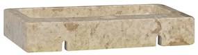Lavatório de parede 38x24x6,5 cm mármore cor creme