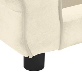 Sofá para cães 72x45x30 cm pelúcia cor creme
