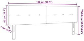 Cabeceira LED Estofada com Botões Azuis de 90 cm