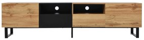 Moderno Móvel TV com Espaço de armazenamento espaçoso,190cmx38cmx48cm, Cor natural