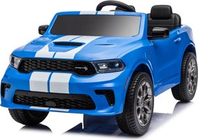 Carro elétrico para Crianças 2 a 5 anos, 12V Dodge Durango Rodas de espuma EVA, assento Couro ecológico e Comando Azul