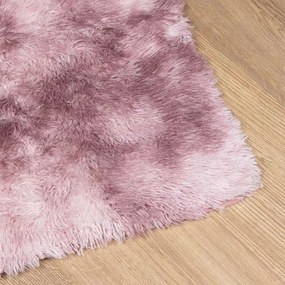 Tapete shaggy de pelo alto NAVARRA 130x200 cm rosa empoeirado