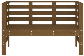 Banco de jardim 111,5x53x71 cm pinho maciço castanho-mel