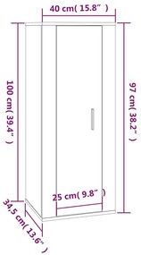 2 pcs conjunto móveis de TV derivados de madeira branco