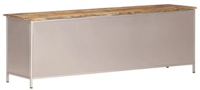 Móvel de TV 120x30x40 cm madeira de mangueira áspera