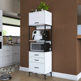 Armário Multiusos JE135 – Branco – 60 cm x 198,6 cm x 40 cm