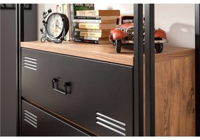 Estante Cosmo – Pinho Atlântico Preto – 90x180x35 cm