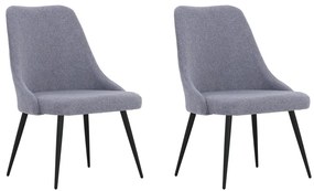 vidaXL Cadeiras de jantar 2 pcs tecido cinzento-claro