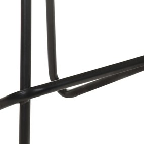 Bancos de bar 4 pcs couro genuíno preto