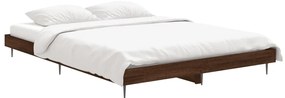 Estrutura de cama 135x190cm derivados madeira carvalho castanho