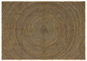 vidaXL Tapete Natural e Preto 160 x 230 cm Juta